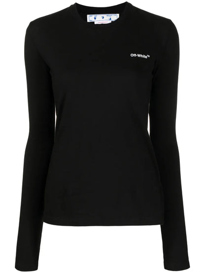Diag-Stripe Long-Sleeved T-Shirt