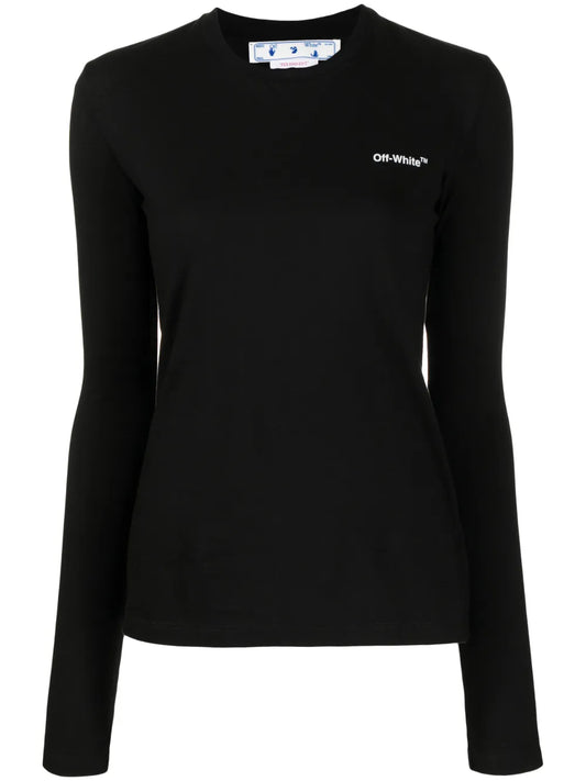 Diag-Stripe Long-Sleeved T-Shirt