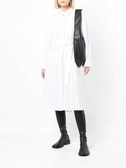 Pleated Shirt Dress