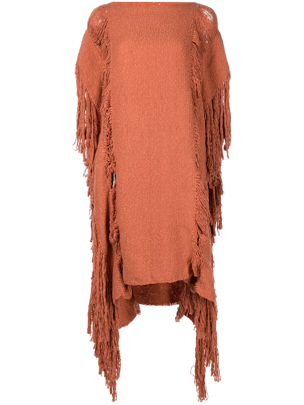 Fringe-Detail Long Top