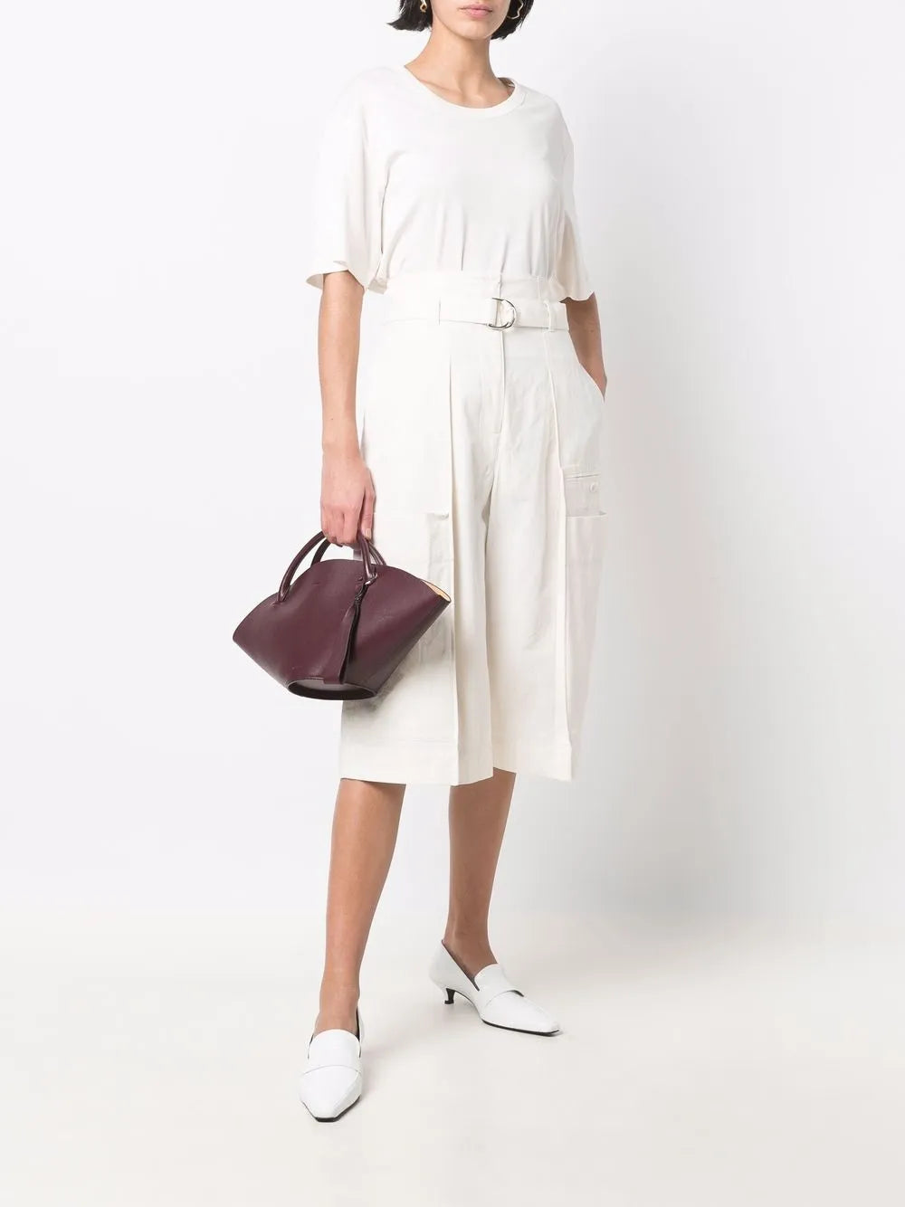 Belted Capri Shorts