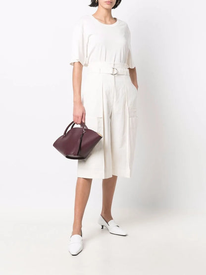 Belted Capri Shorts