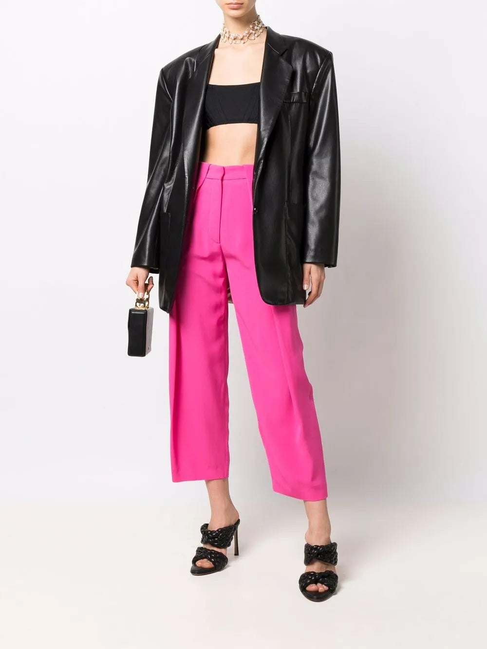 Pleated High-Waisted Trousers