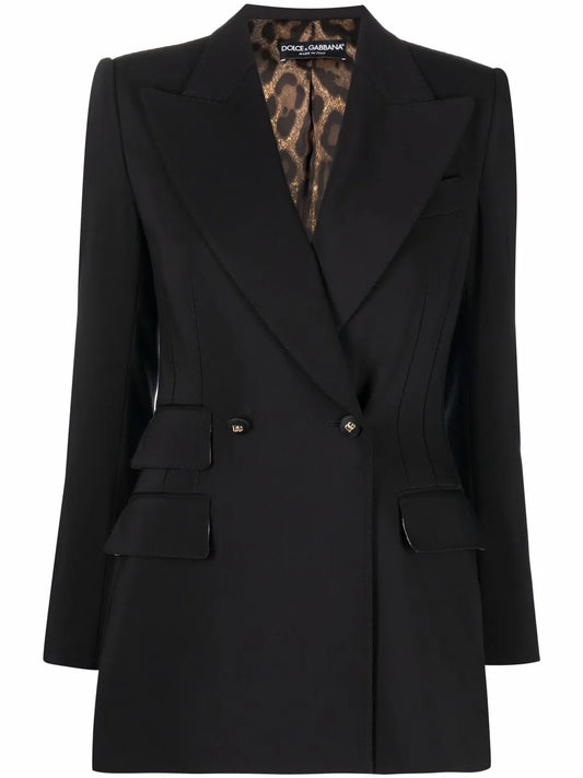 Double-Breasted Fitted Blazer