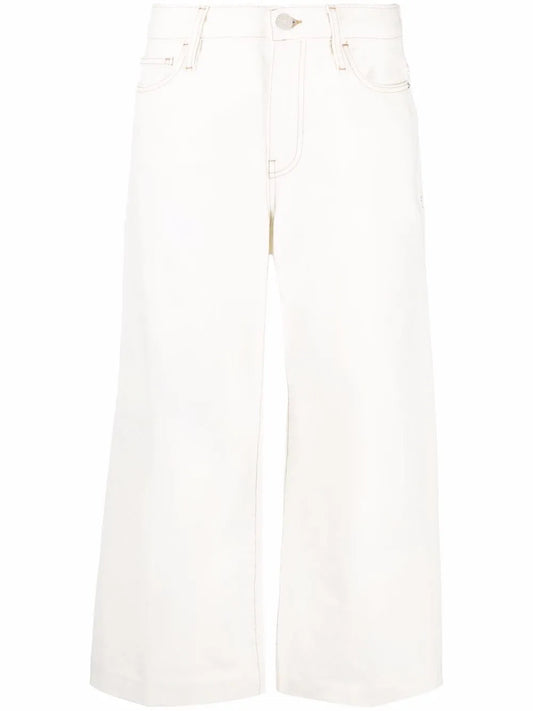 Le Italian Wide-Leg Cropped Jeans