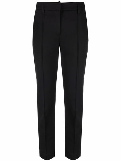 Cropped Slim-Cut Trousers