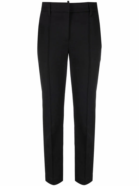 Cropped Slim-Cut Trousers