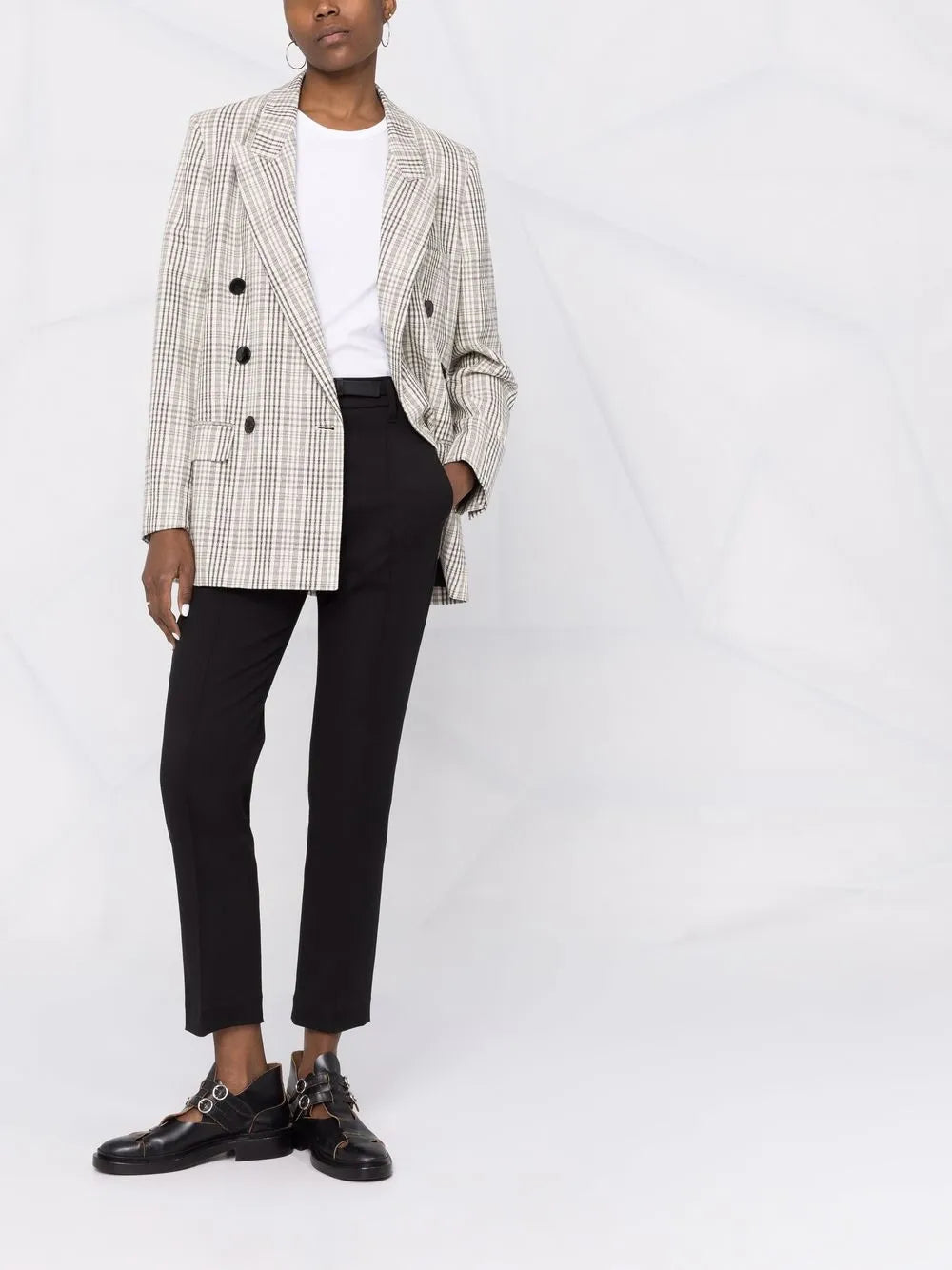 Cropped Slim-Cut Trousers