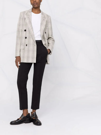 Cropped Slim-Cut Trousers