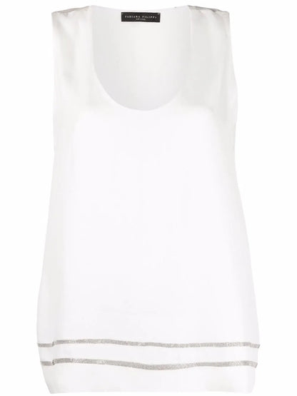 Chain-Link Trim Vest Top