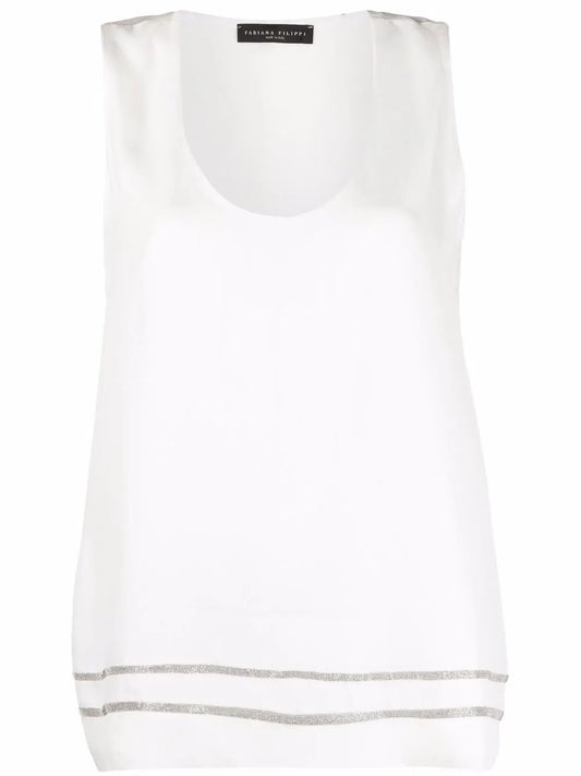 Chain-Link Trim Vest Top