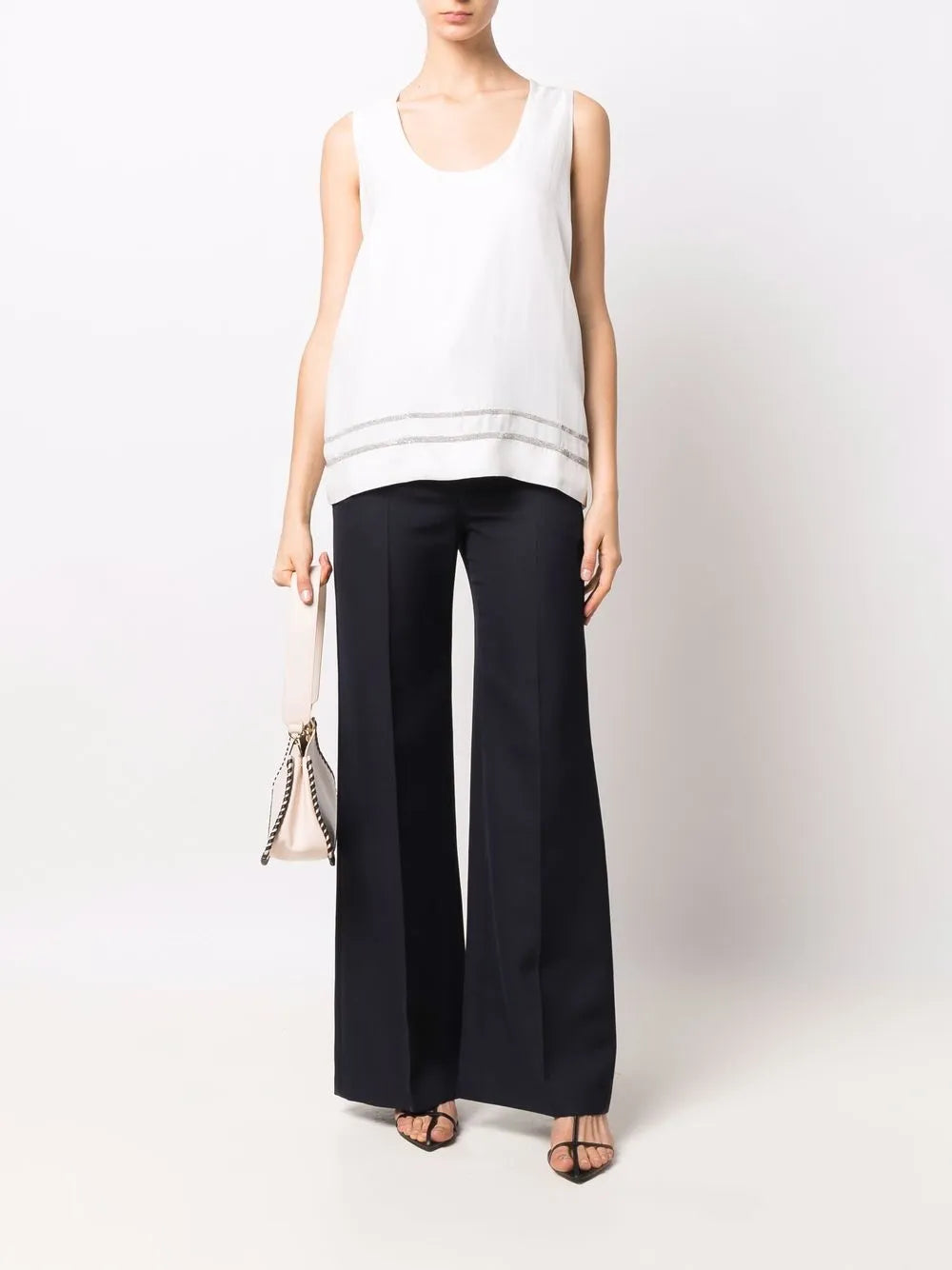 Chain-Link Trim Vest Top