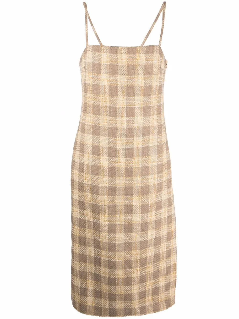 Checked Midi Dress