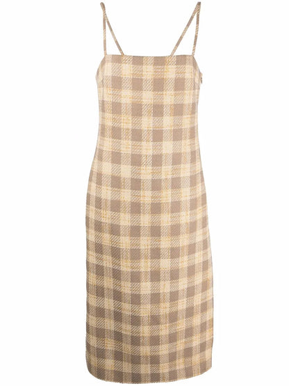 Checked Midi Dress