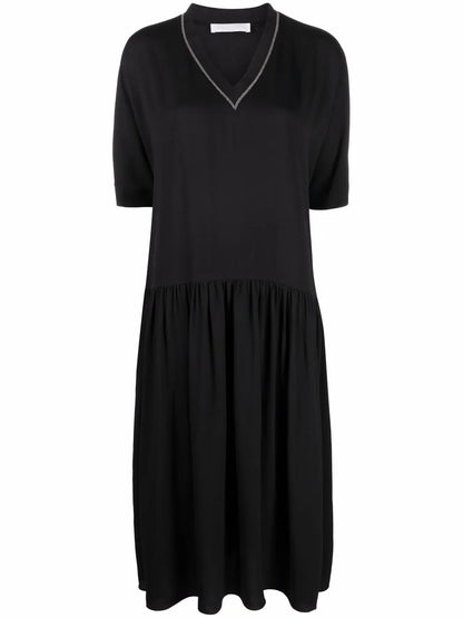 Silk Blend Midi Dress