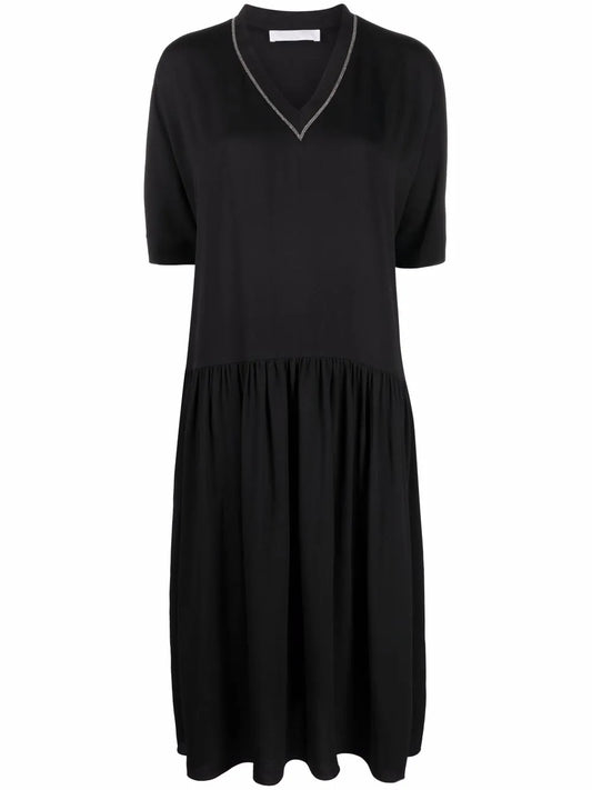 Silk Blend Midi Dress
