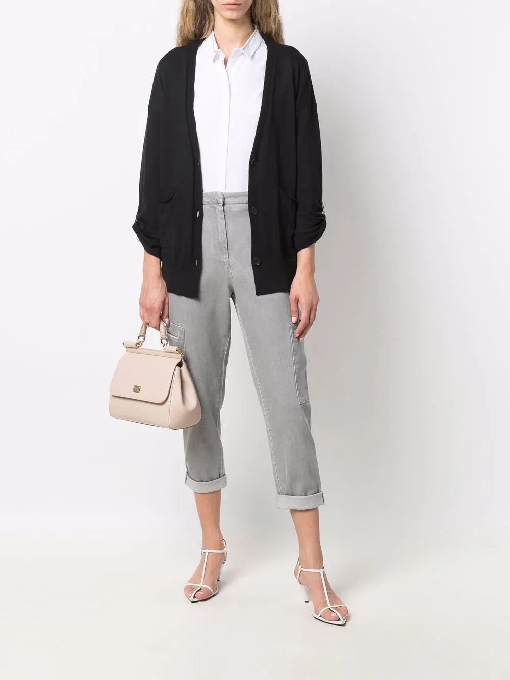 Monili-Trimmed Long-Sleeved Shirt