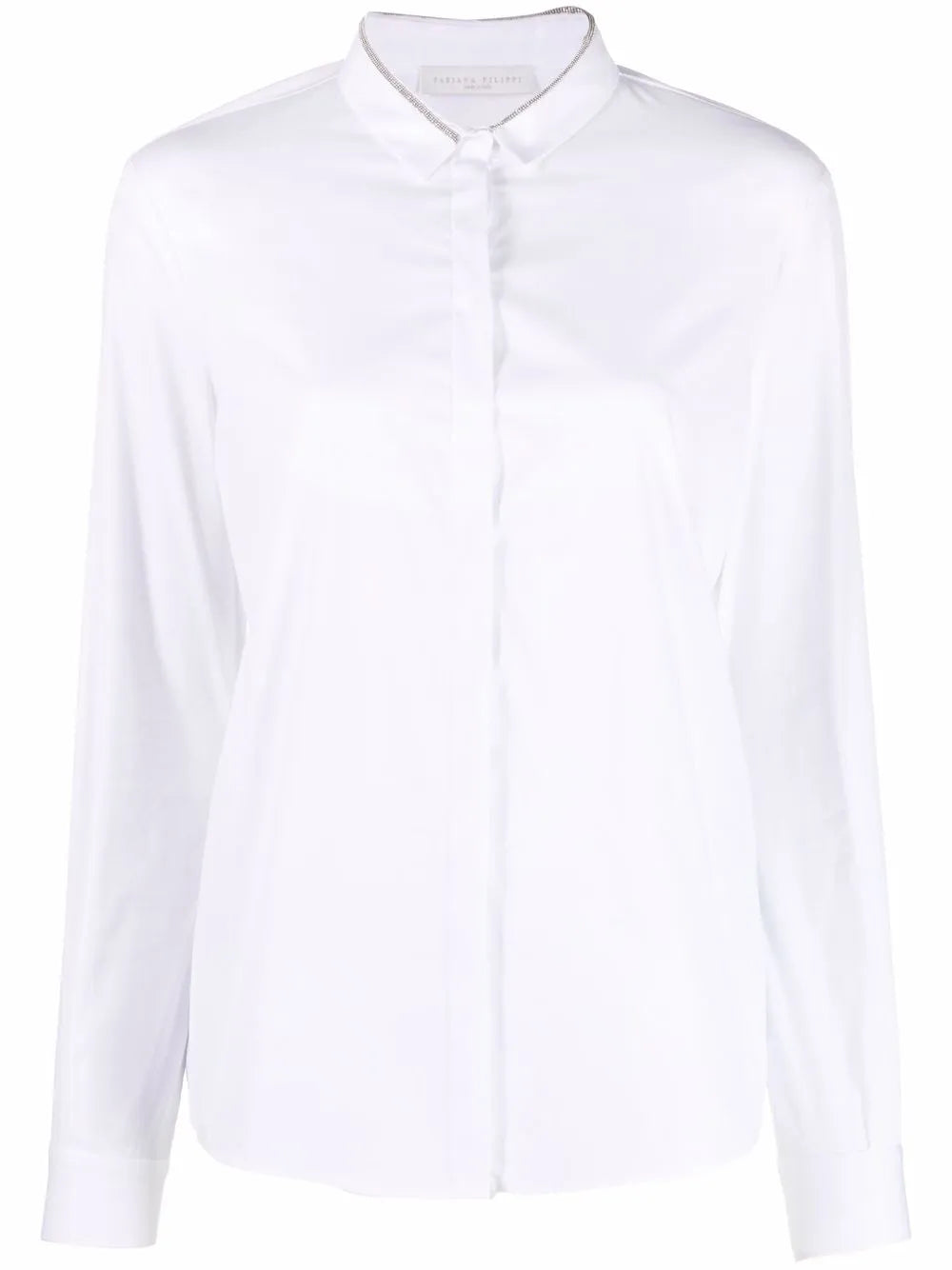 Monili-Trimmed Long-Sleeved Shirt