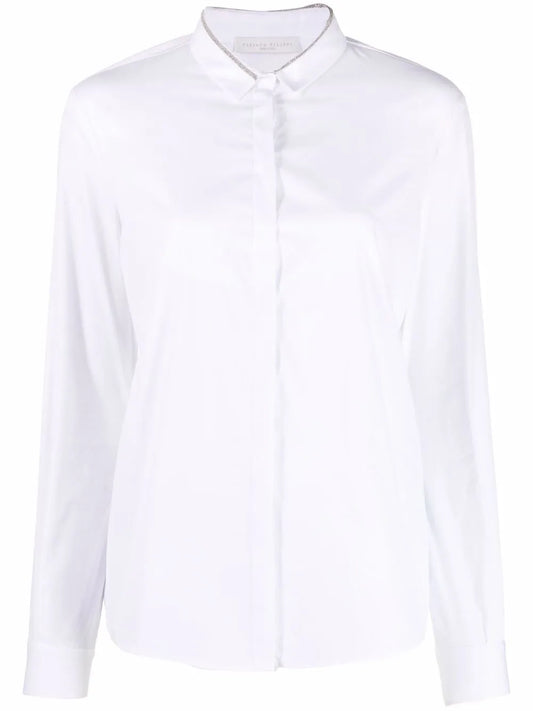 Monili-Trimmed Long-Sleeved Shirt