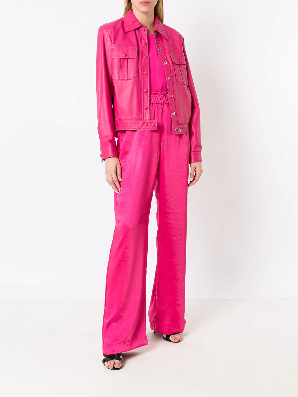 Elasticated Wide-Leg Trousers