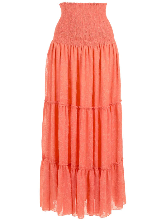 High-Waisted Pleated Maxi Skirt
