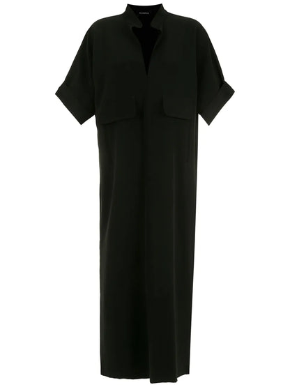 Split-Neck Shift Dress