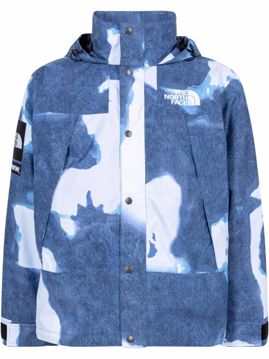 Bleached Denim-Print Mountain Jacket