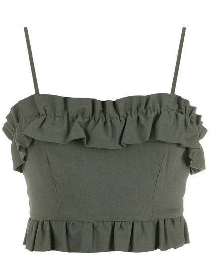 Ruffle-Trim Top