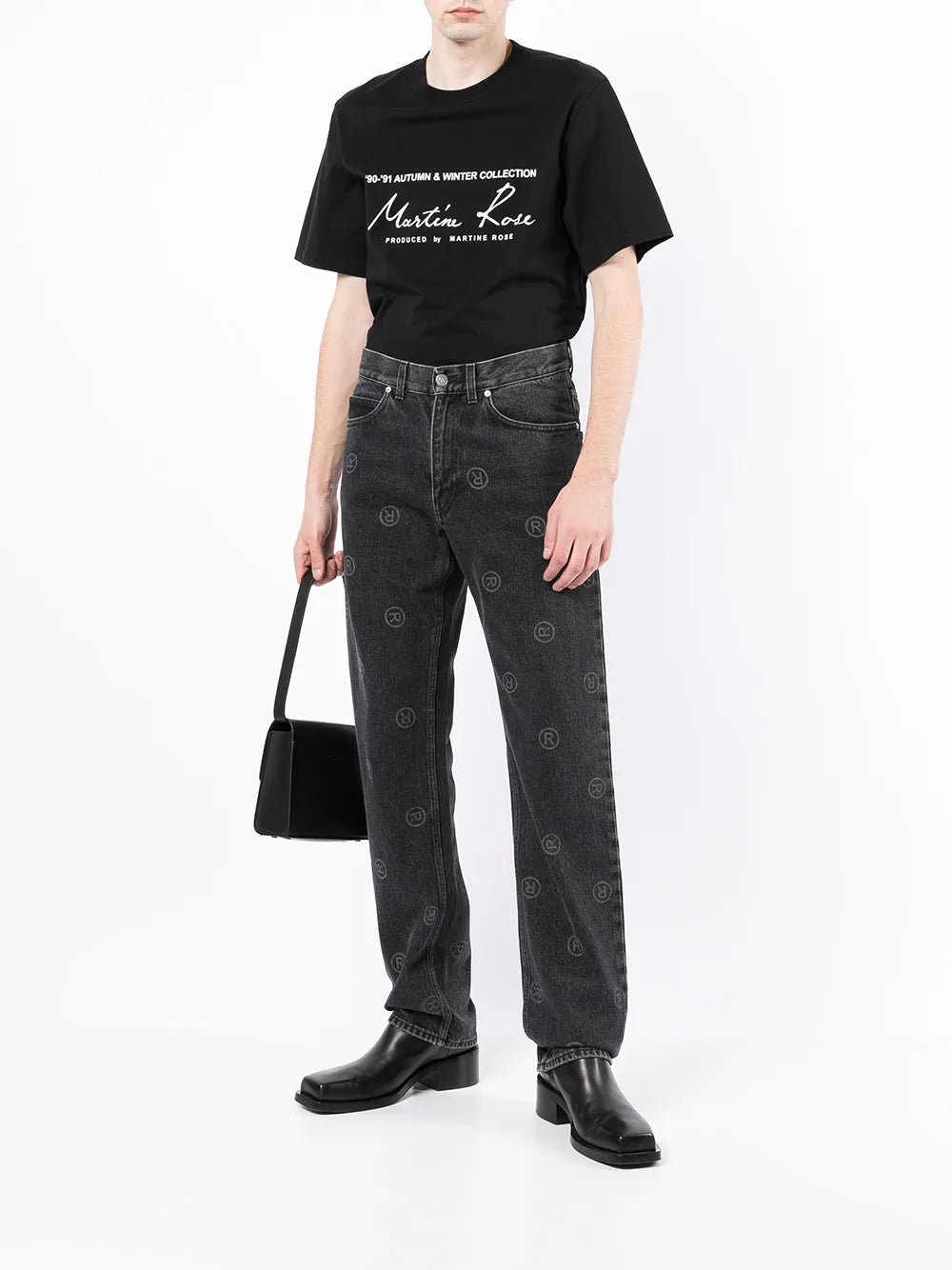 Logo-Print Straight-Leg Jeans