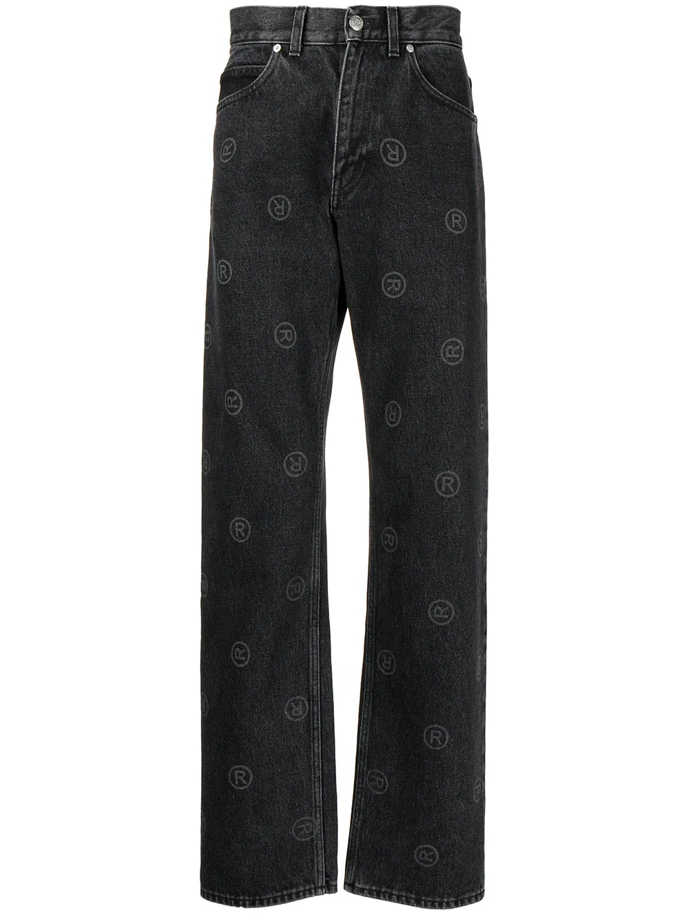 Logo-Print Straight-Leg Jeans