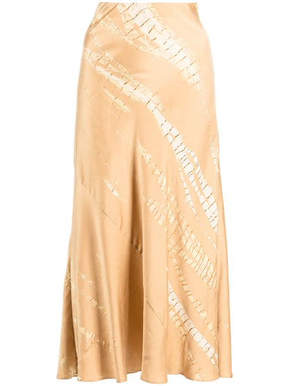 Bias Silk Midi Skirt