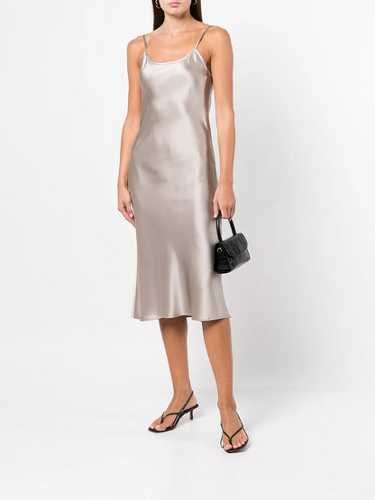 Sleeveless Silk Midi Dress