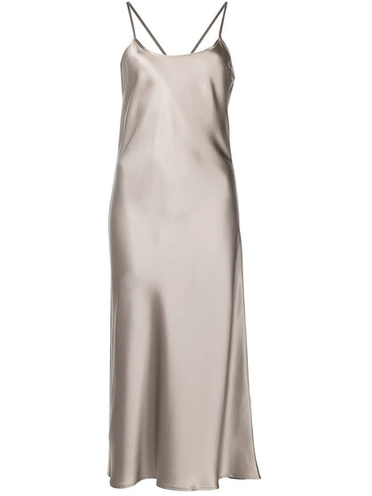 Sleeveless Silk Midi Dress
