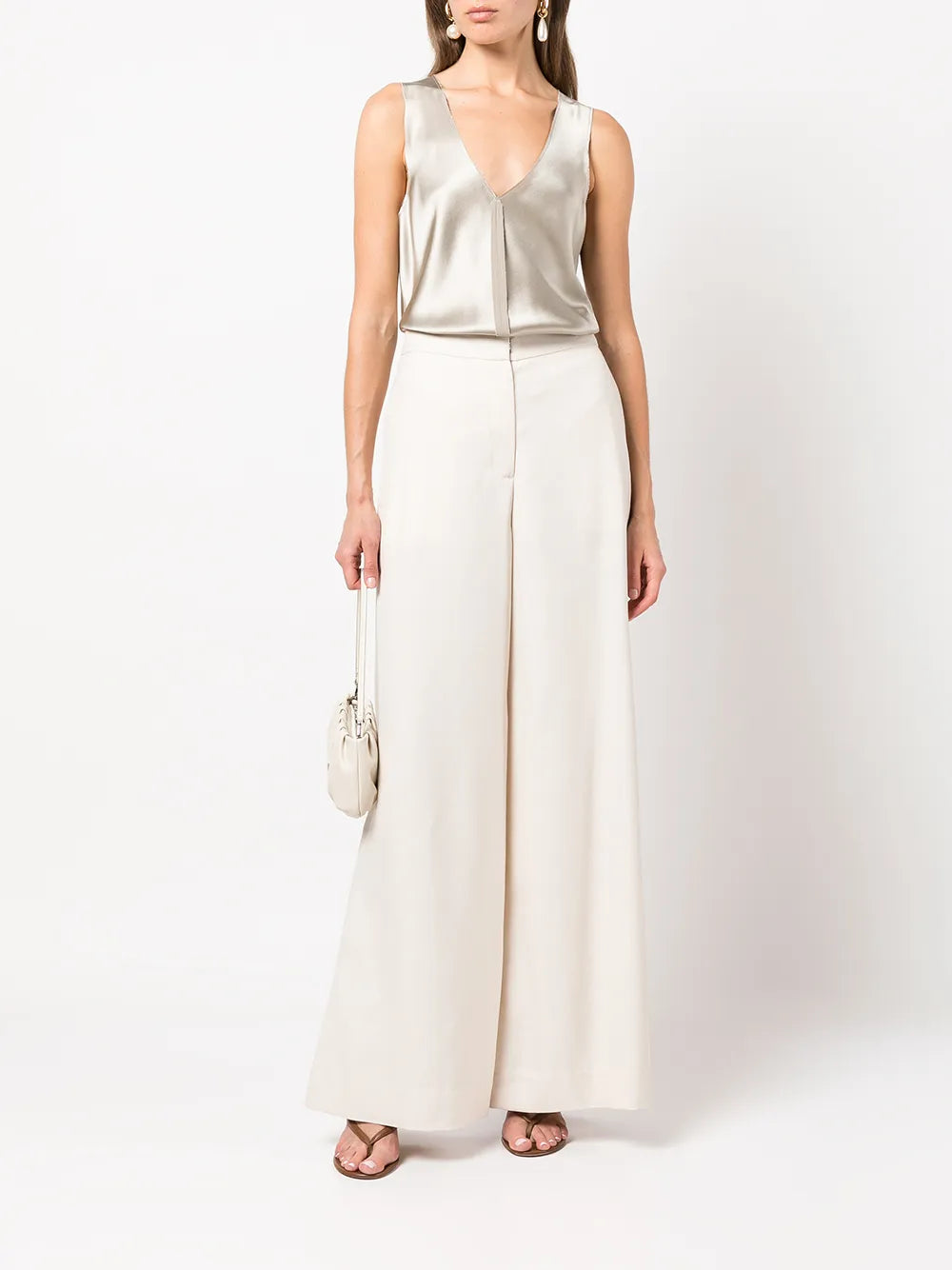 Raw-Cut Silk Tank Top