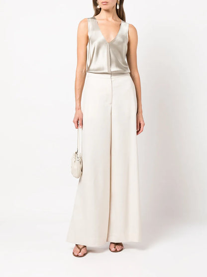 Raw-Cut Silk Tank Top