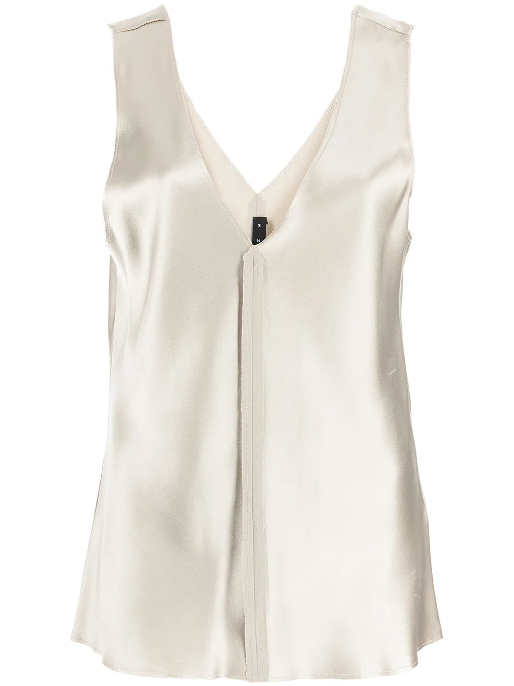 Raw-Cut Silk Tank Top