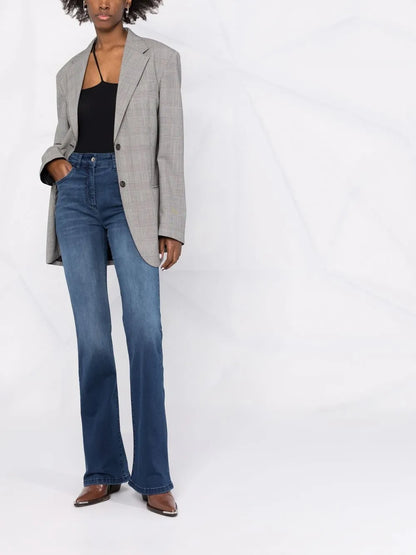 High-Waisted Bootcut Jeans