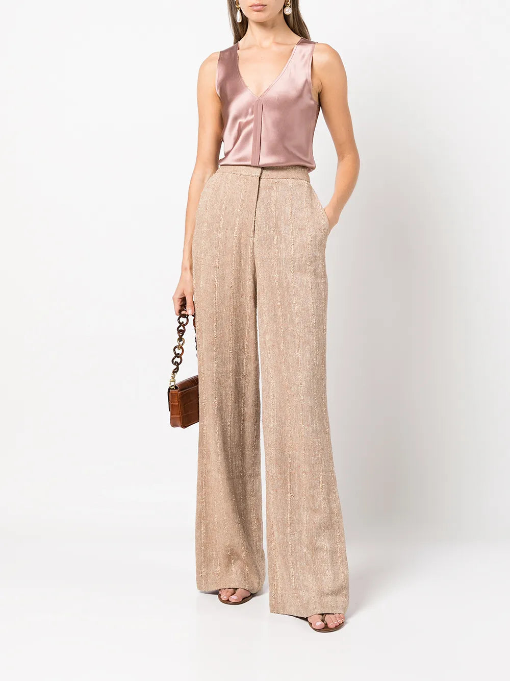 Raw-Cut Silk Tank Top