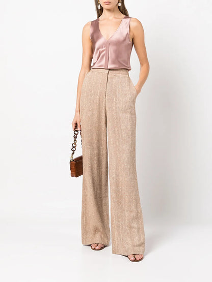 Raw-Cut Silk Tank Top