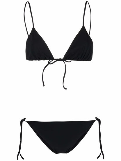 Self-Tie Mid-Rise Bikini