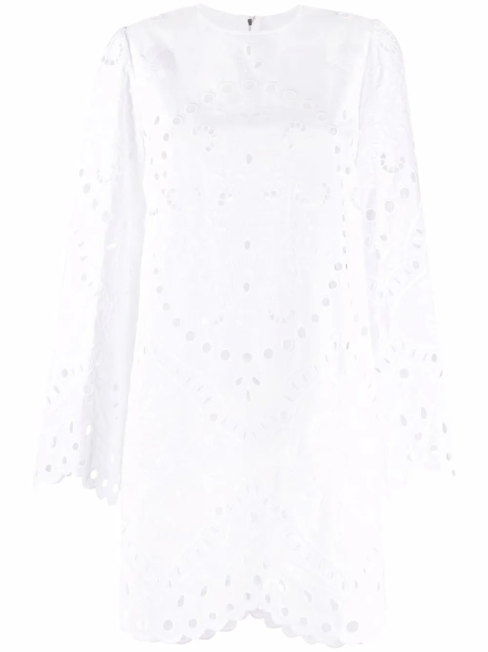 Embroidered-Design Long-Sleeve Dress