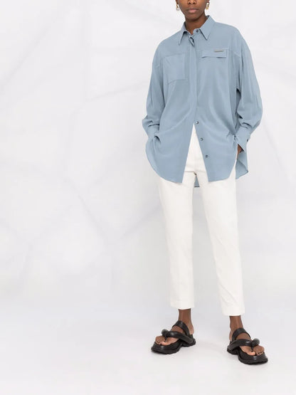 High-Waisted Cropped Trousers