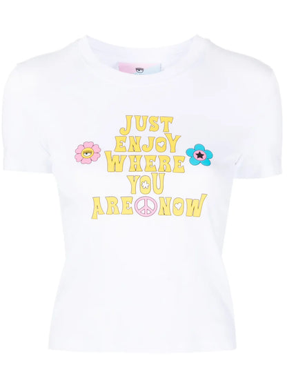 Slogan-Print Cotton T-Shirt