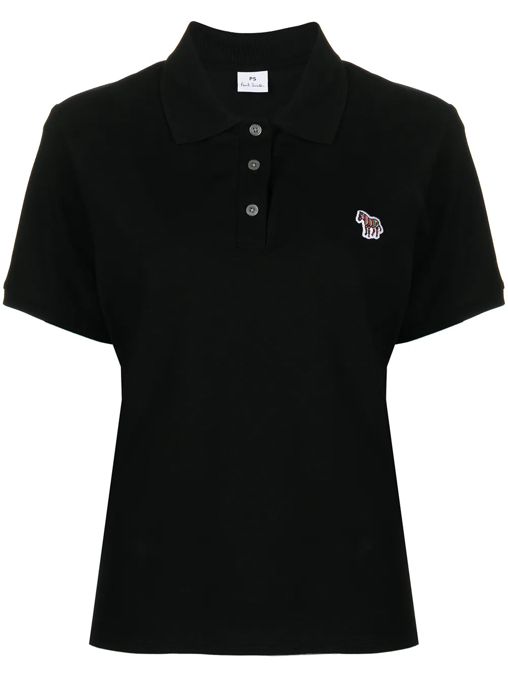 Zebra-Patch Polo Top
