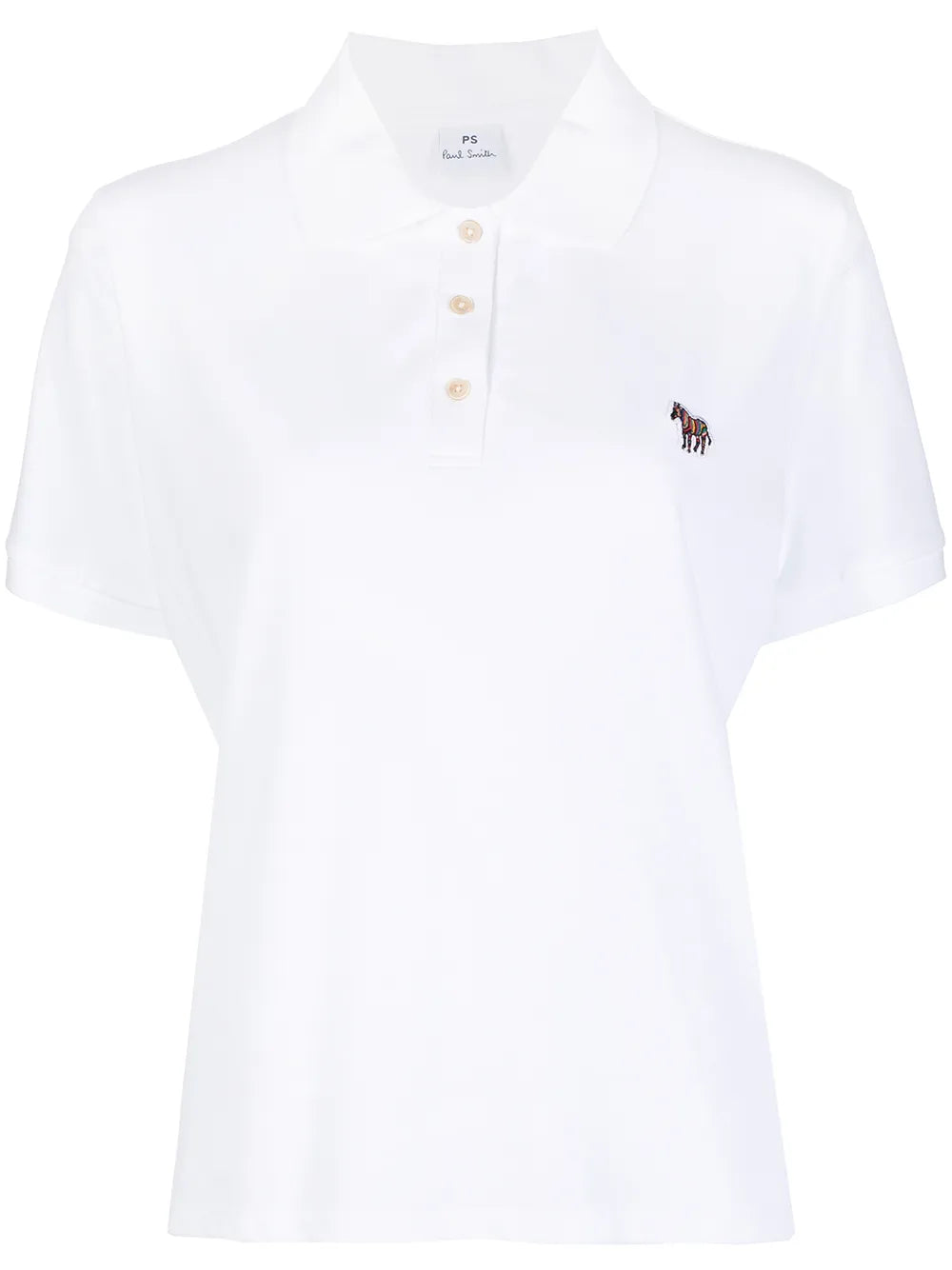 Zebra-Patch Cotton Polo Shirt