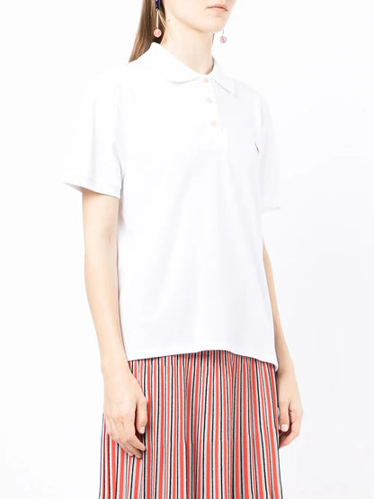 Zebra-Patch Cotton Polo Shirt
