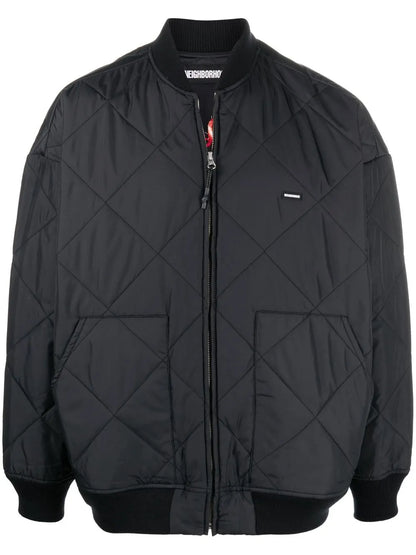 Embroidered-Design Bomber Jacket