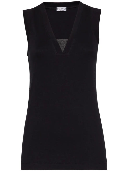 Monili Chain-Embellished Tank Top