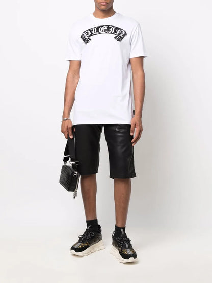 Rhinestone-Embellished Branded T-Shirt