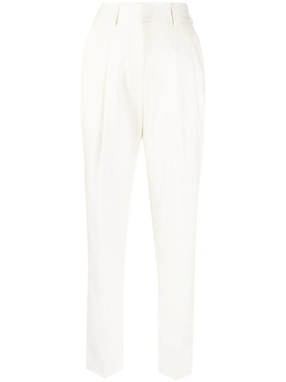 High-Waisted Tapered Trousers